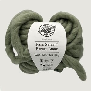 Loops & Threads Free Spirit Jumbo Chunky Yarn Dusty Green 1000g 54 Yds New